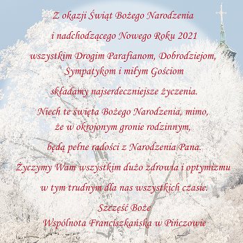 Życzenia z okazji Bożego Narodzenia